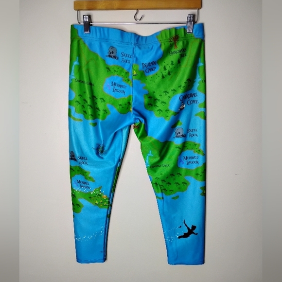 Main Street Bella Neverland Map Capri Leggings Peter Pan Inspired XL - Picture 7 of 9